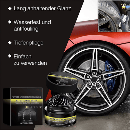 🛞✨ Hochleistungs-Reifen- & Felgenwachs – Tiefschwarzer Glanz, UV-Schutz & Langzeitversiegelung🚘✨