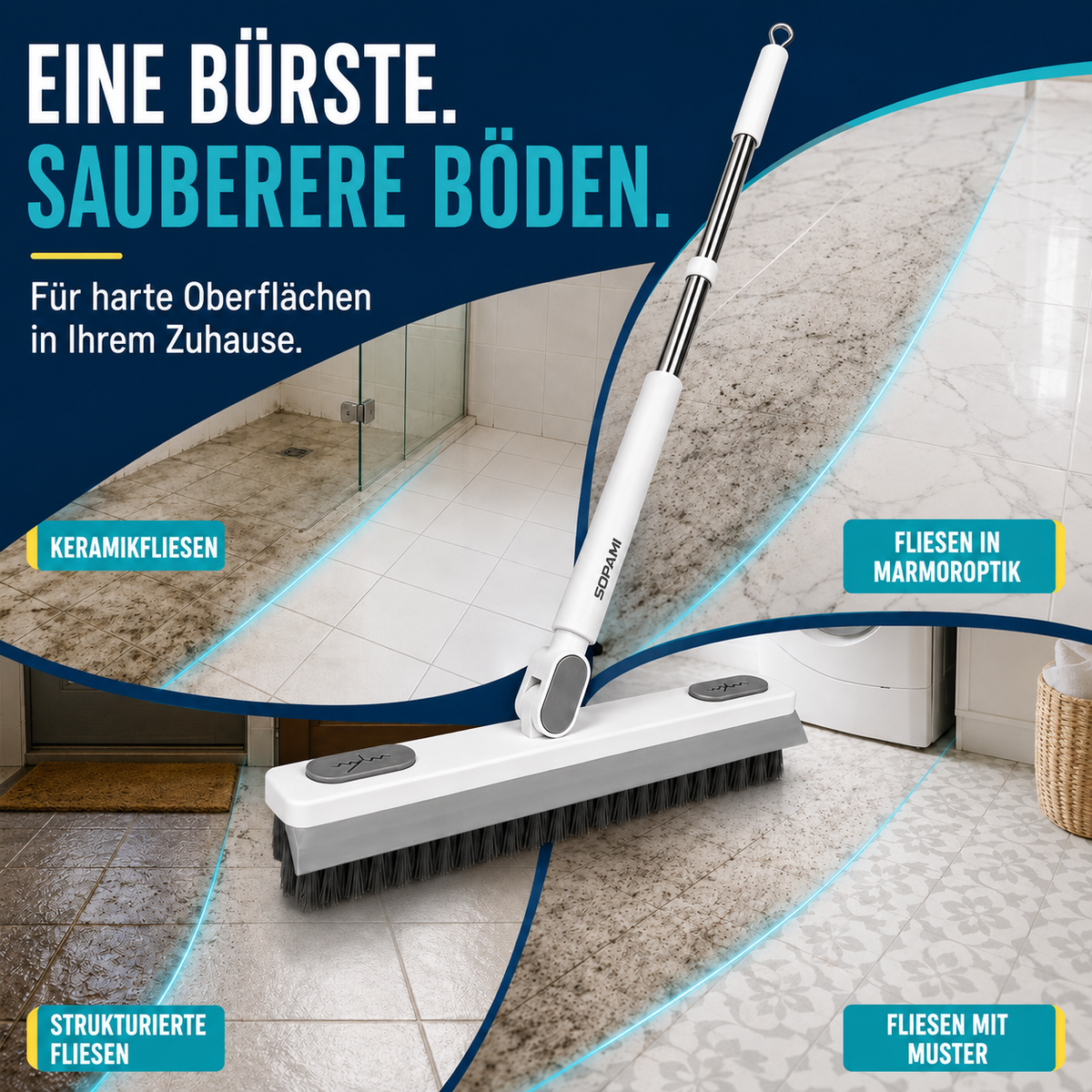 upsell🔥Letzter Tag Sonderangebot🔥180° drehbare Fugenreinigungsbürste – Ausziehbares und verstellbares, freihändiges Reinigungswerkzeug, geeignet für Fenster, Schiebetüren, enge Fugen und die gründliche Reinigung des gesamten Hauses.