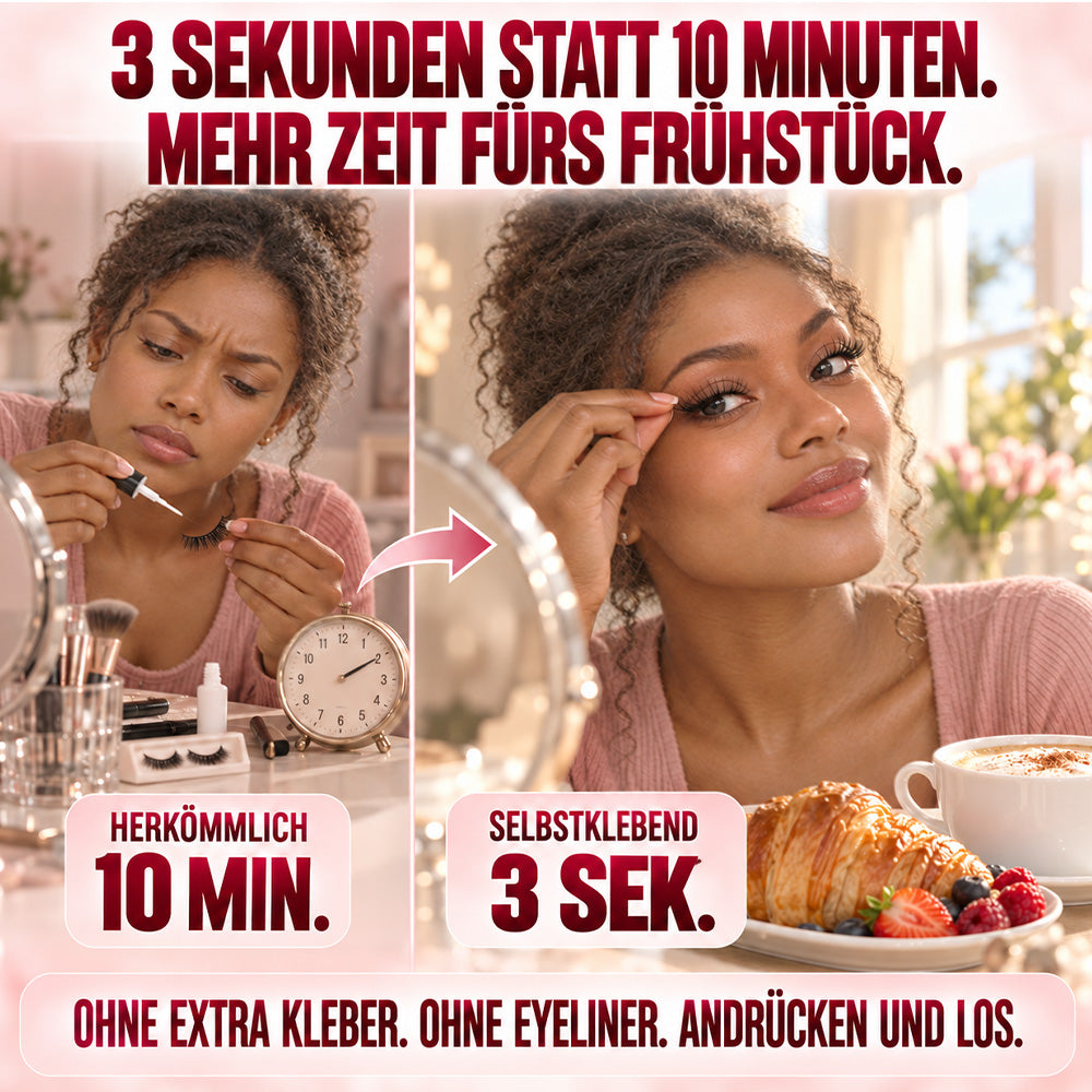 🌺Glue-Free Self-Adhesive Lashes – 3-Second, Natural & Reusable