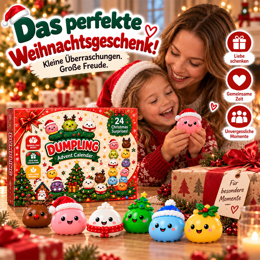 Squishy Dumpling Adventskalender 2026|24 einzigartige Knödel-Squishys, tausende Bestellungen weltweit, limitierte Auflage