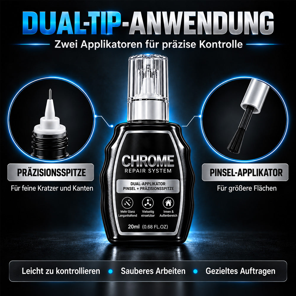 🚗 Chrompflege 2-in-1 – Entfernt Oxidation & Bringt Metalloberflächen Zum Strahlen