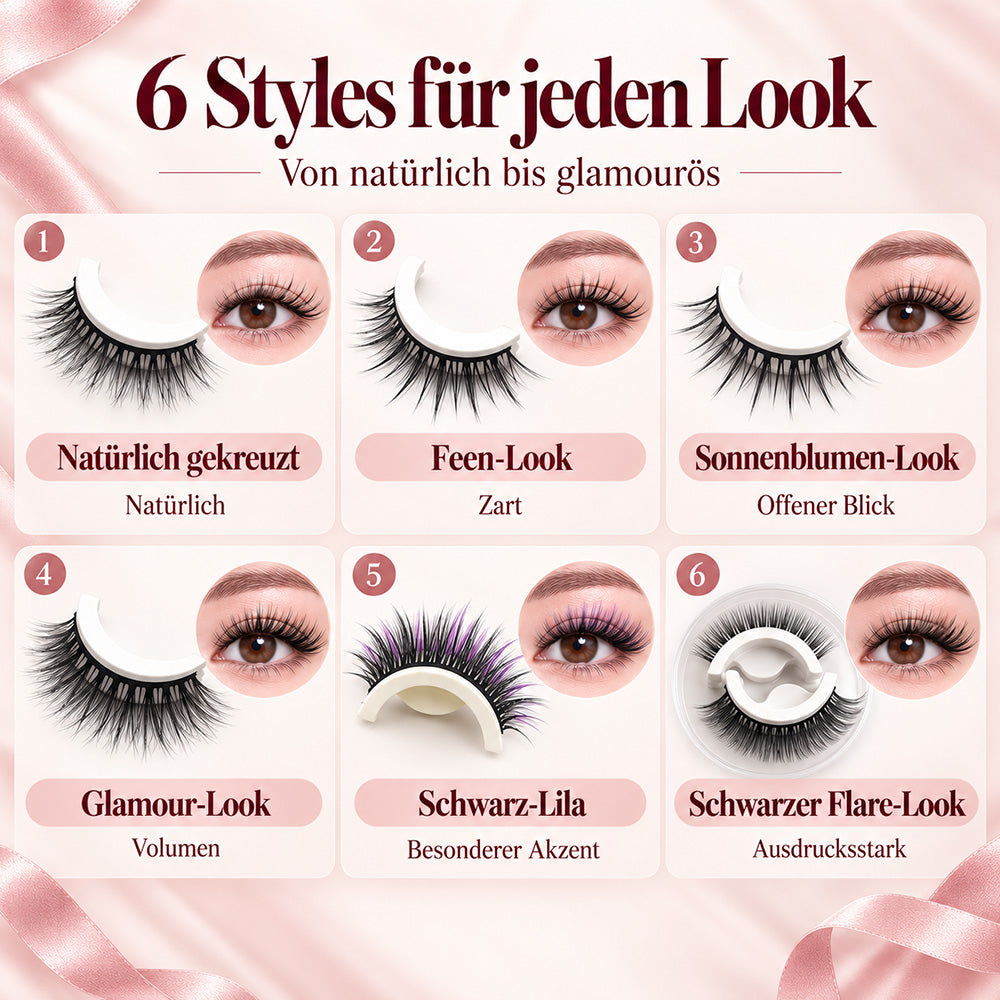 ✨Wiederverwendbare Selbstklebende Wimpern| Wacher Blick in 3 Sekunden👀– Ohne Kleber, Ohne Aufwand!