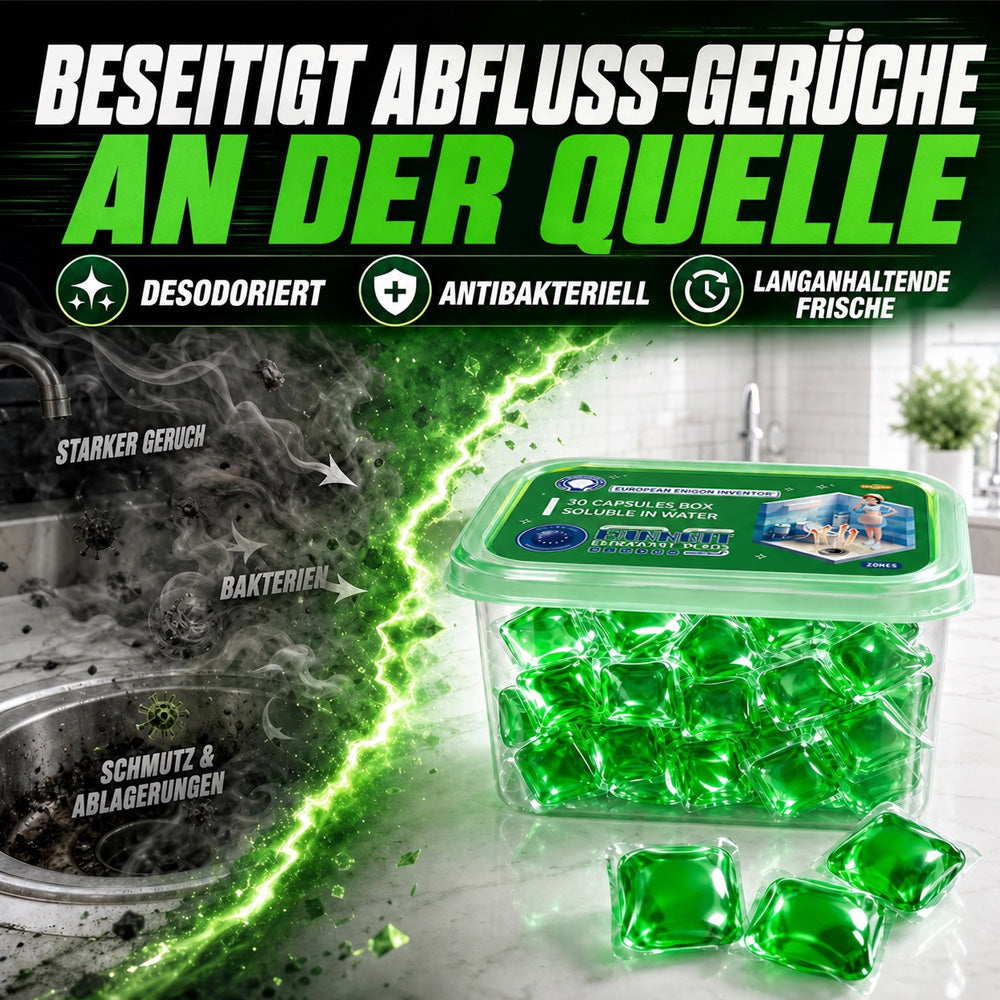 🏠💧 48 % Rabatt! Abfluss‑Deodorant‑Tabs – Bio‑Enzym‑Formel neutralisiert Gerüche direkt an der Quelle. Sofortiger Frischeduft, ohne aggressive Chemikalien. Verabschieden Sie sich von unangenehmen Gerüchen. 🚰✅