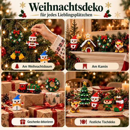 upsell⏳ Nur heute 49 % sparen – 🎄 12-Tage-Mini-Weihnachts-Bauset zum Selberbauen | 12 einzigartige, festliche Bausets mit Aufhängeschlaufen – perfekt zum Schmücken von Weihnachtsbäumen, Kränzen und festlichen Dekorationen 🧱