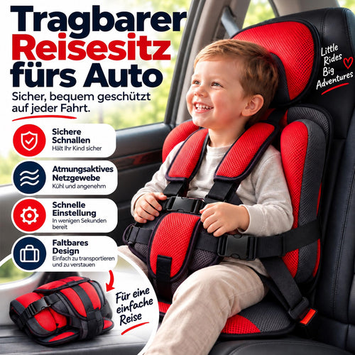 🧒 50% OFF NOW! 🚗 Foldable Child Car Safety Seat – Lightweight, Portable & Fits 0-12 Years – For Cars, Planes & Trains 🛡️