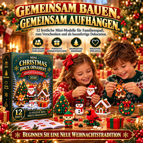 upsell⏳ Nur heute 49 % sparen – 🎄 12-Tage-Mini-Weihnachts-Bauset zum Selberbauen | 12 einzigartige, festliche Bausets mit Aufhängeschlaufen – perfekt zum Schmücken von Weihnachtsbäumen, Kränzen und festlichen Dekorationen 🧱