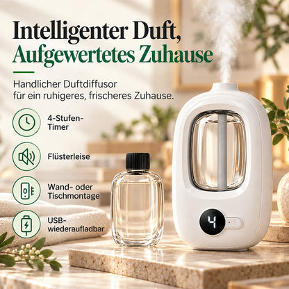 📢📢50 % RABATT! ⏰🎶Kabelloser Aroma-Diffusor mit Sandelholzduft – 4 Timer, leiser Betrieb & elegantes Dufterlebnis🌿💡