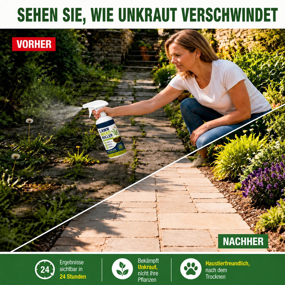 🏆50 % RABATT🔥  🌿 Unkraut-Stop – Stark gegen Unkraut & hemmt neues Wachstum | Für Garten, Wege & Hof