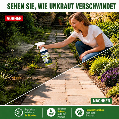 🏆50 % RABATT🔥  🌿 Unkraut-Stop – Stark gegen Unkraut & hemmt neues Wachstum | Für Garten, Wege & Hof