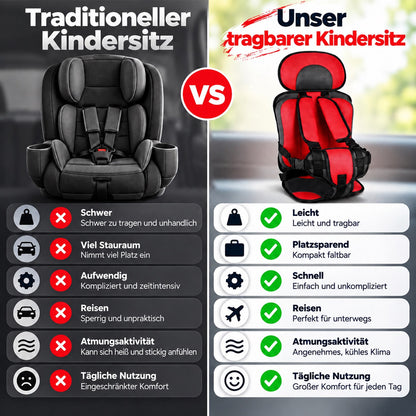 🧒 50% OFF NOW! 🚗 Foldable Child Car Safety Seat – Lightweight, Portable & Fits 0-12 Years – For Cars, Planes & Trains 🛡️