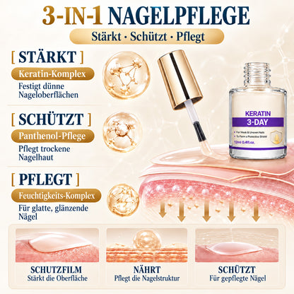 💜💅 Fliederfarbener Glanz-Nagelhärter | Leichtes Serum spendet Feuchtigkeit, stärkt die Nagelplatte & reduziert das Risiko von Nagelschäden