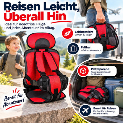 🧒 50% OFF NOW! 🚗 Foldable Child Car Safety Seat – Lightweight, Portable & Fits 0-12 Years – For Cars, Planes & Trains 🛡️