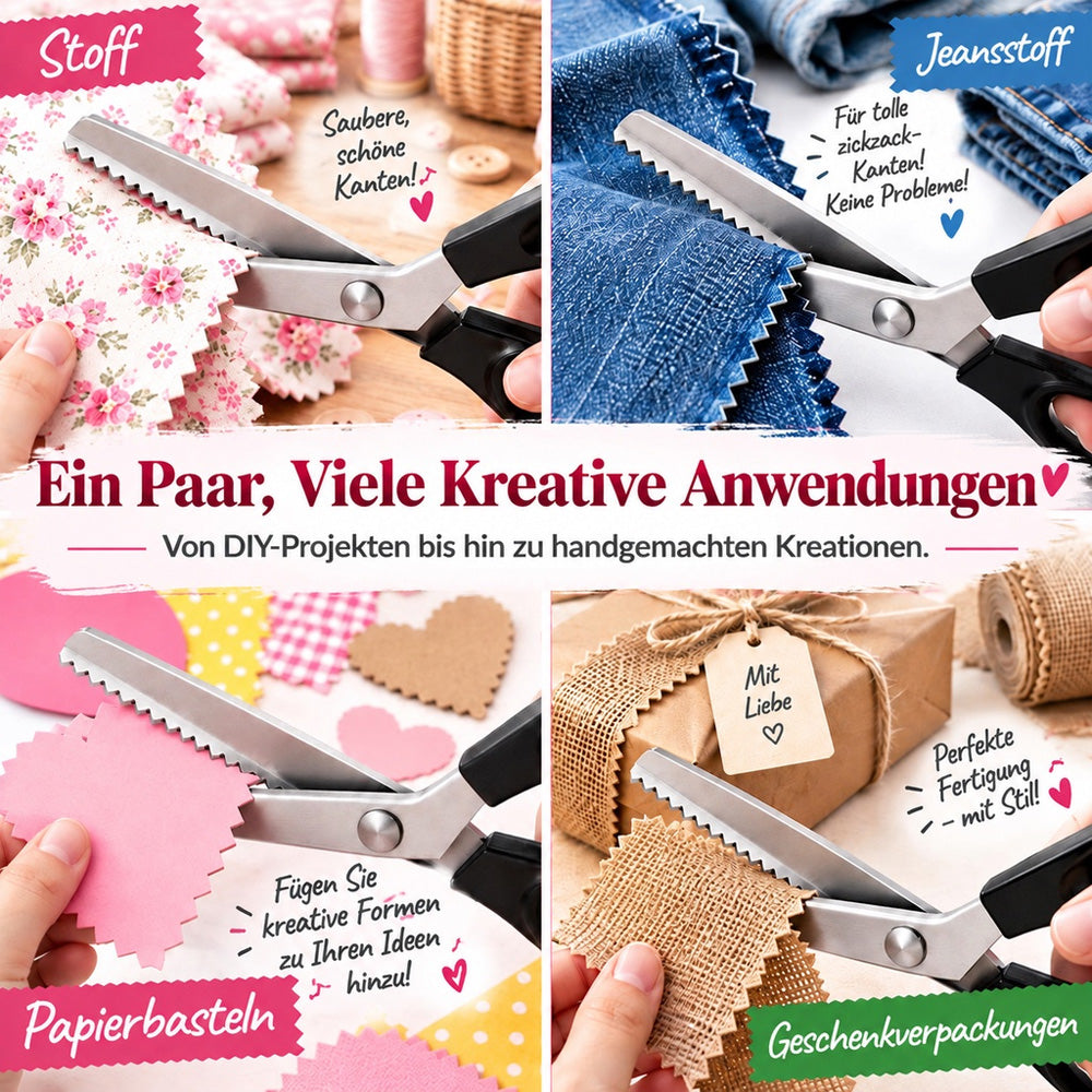 ✂️ 2er Set Stoffscheren für kreative Kleidung – Fransen entfernen, Kanten veredeln & alte Kleidung neu gestalten
