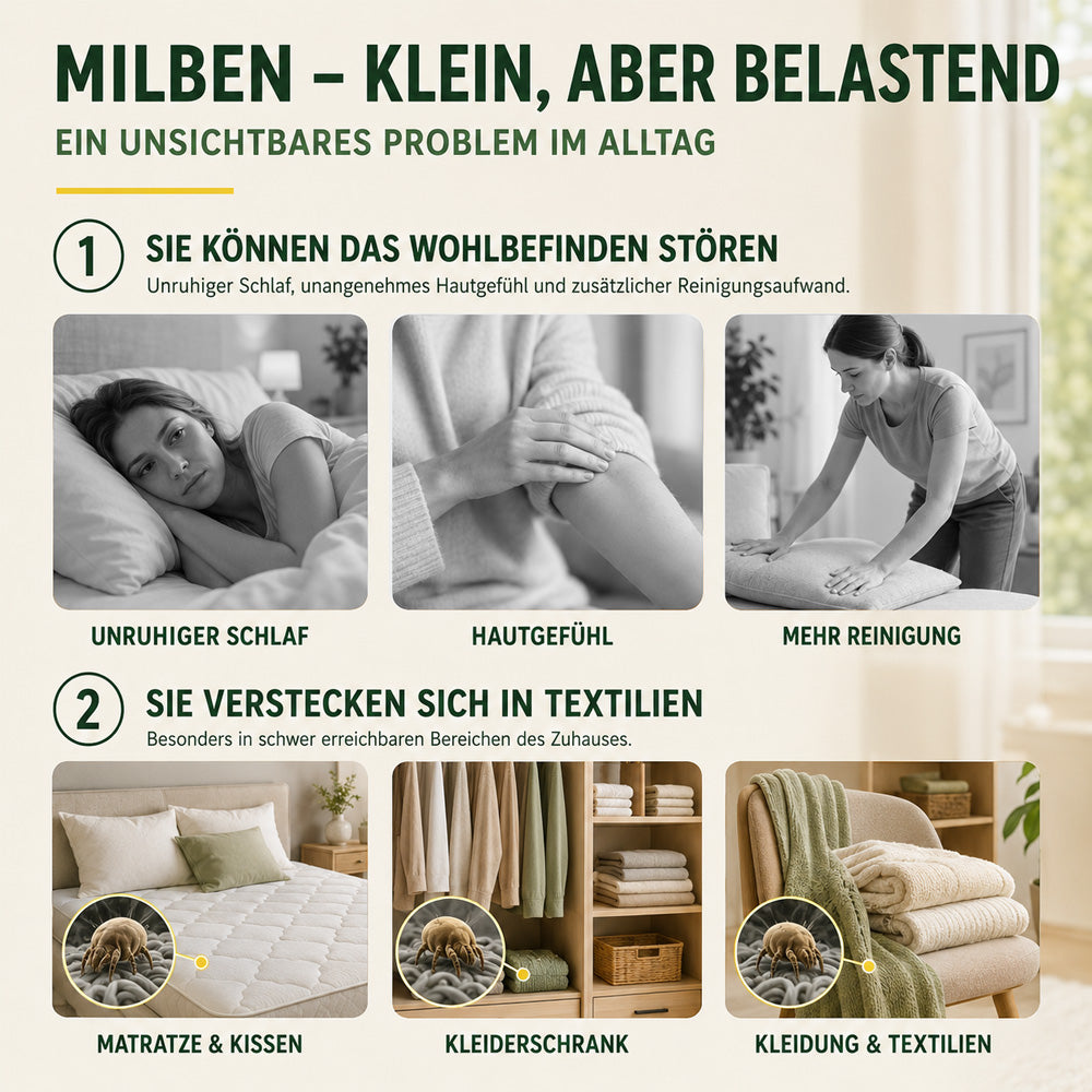 ♻️Milbenschutz-Säckchen gegen Hausstaubmilben | Milben in Matratze, Bett und Sofa wirksam bekämpfen – für hygienische Frische und erholsamen Schlaf✨