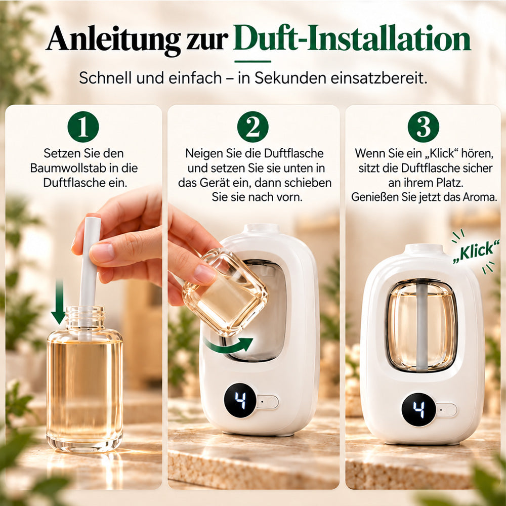 📢📢50 % RABATT! ⏰🎶Kabelloser Aroma-Diffusor mit Sandelholzduft – 4 Timer, leiser Betrieb & elegantes Dufterlebnis🌿💡