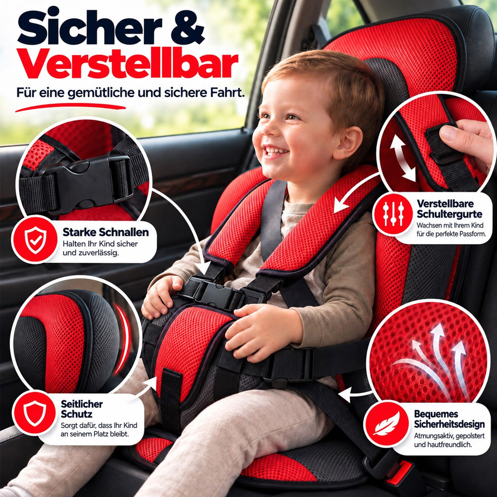 🧒 50% OFF NOW! 🚗 Foldable Child Car Safety Seat – Lightweight, Portable & Fits 0-12 Years – For Cars, Planes & Trains 🛡️