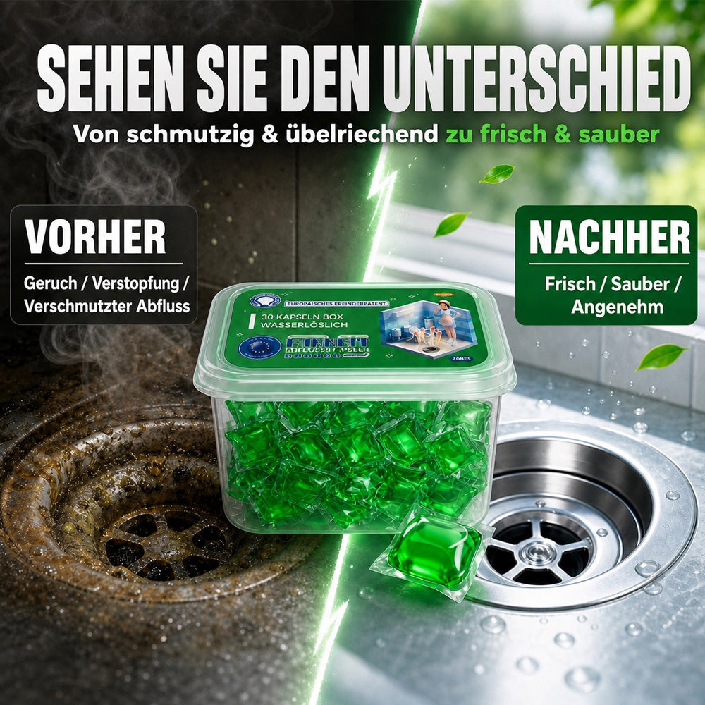 🏠💧 48 % Rabatt! Abfluss‑Deodorant‑Tabs – Bio‑Enzym‑Formel neutralisiert Gerüche direkt an der Quelle. Sofortiger Frischeduft, ohne aggressive Chemikalien. Verabschieden Sie sich von unangenehmen Gerüchen. 🚰✅
