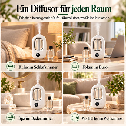 📢📢50 % RABATT! ⏰🎶Kabelloser Aroma-Diffusor mit Sandelholzduft – 4 Timer, leiser Betrieb & elegantes Dufterlebnis🌿💡