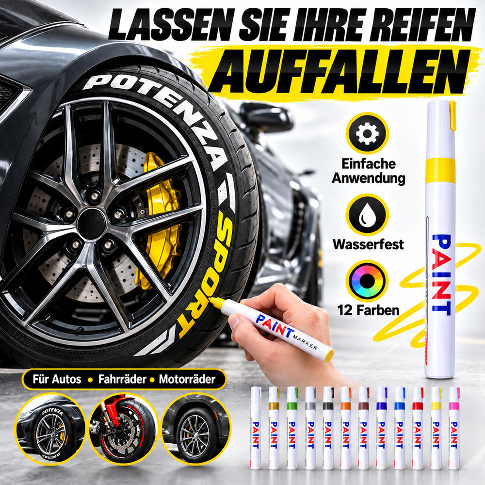 🌈Reifen-Schriftzug-Marker | Verleihe deinen Rädern einen individuellen Look✨