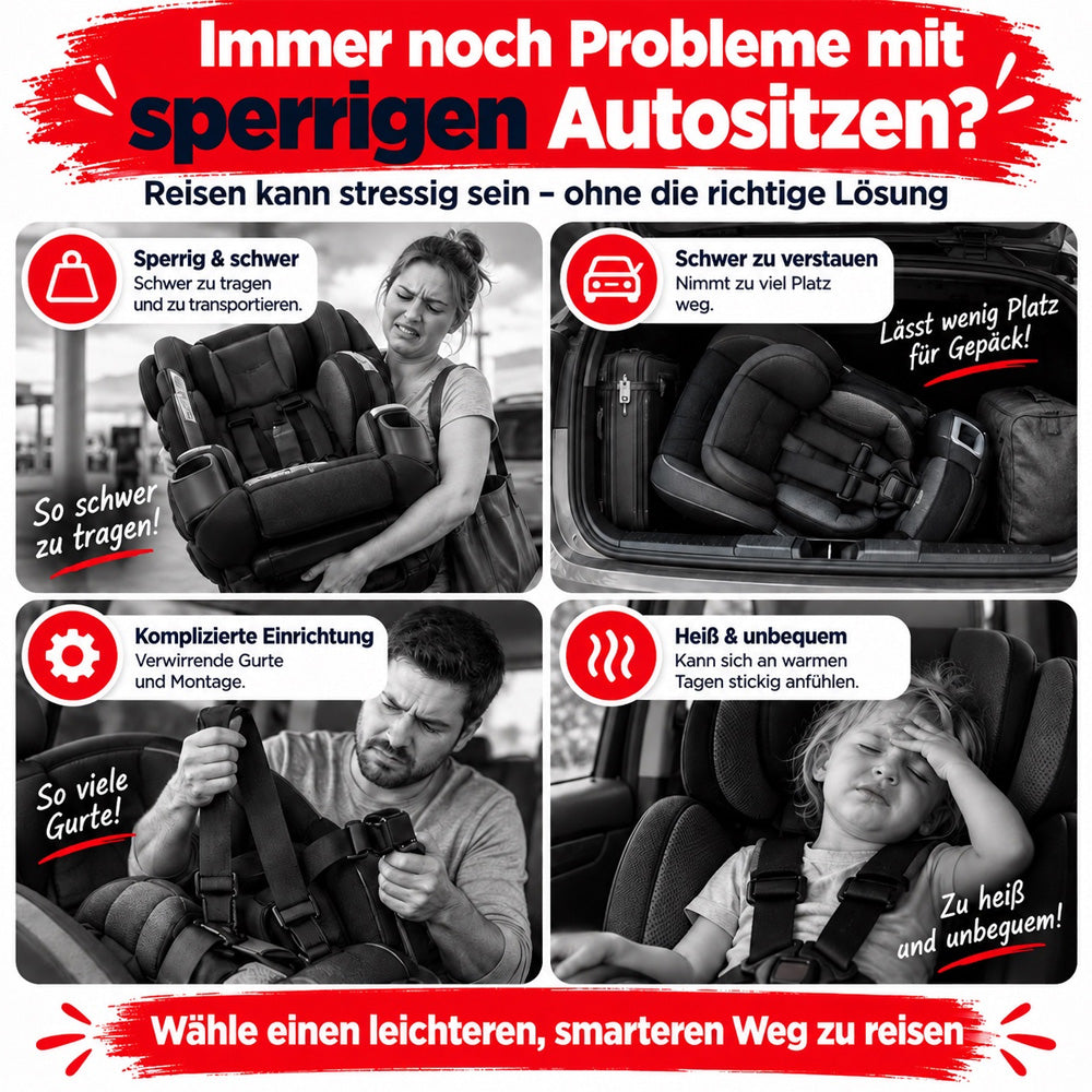 🧒 50% OFF NOW! 🚗 Foldable Child Car Safety Seat – Lightweight, Portable & Fits 0-12 Years – For Cars, Planes & Trains 🛡️