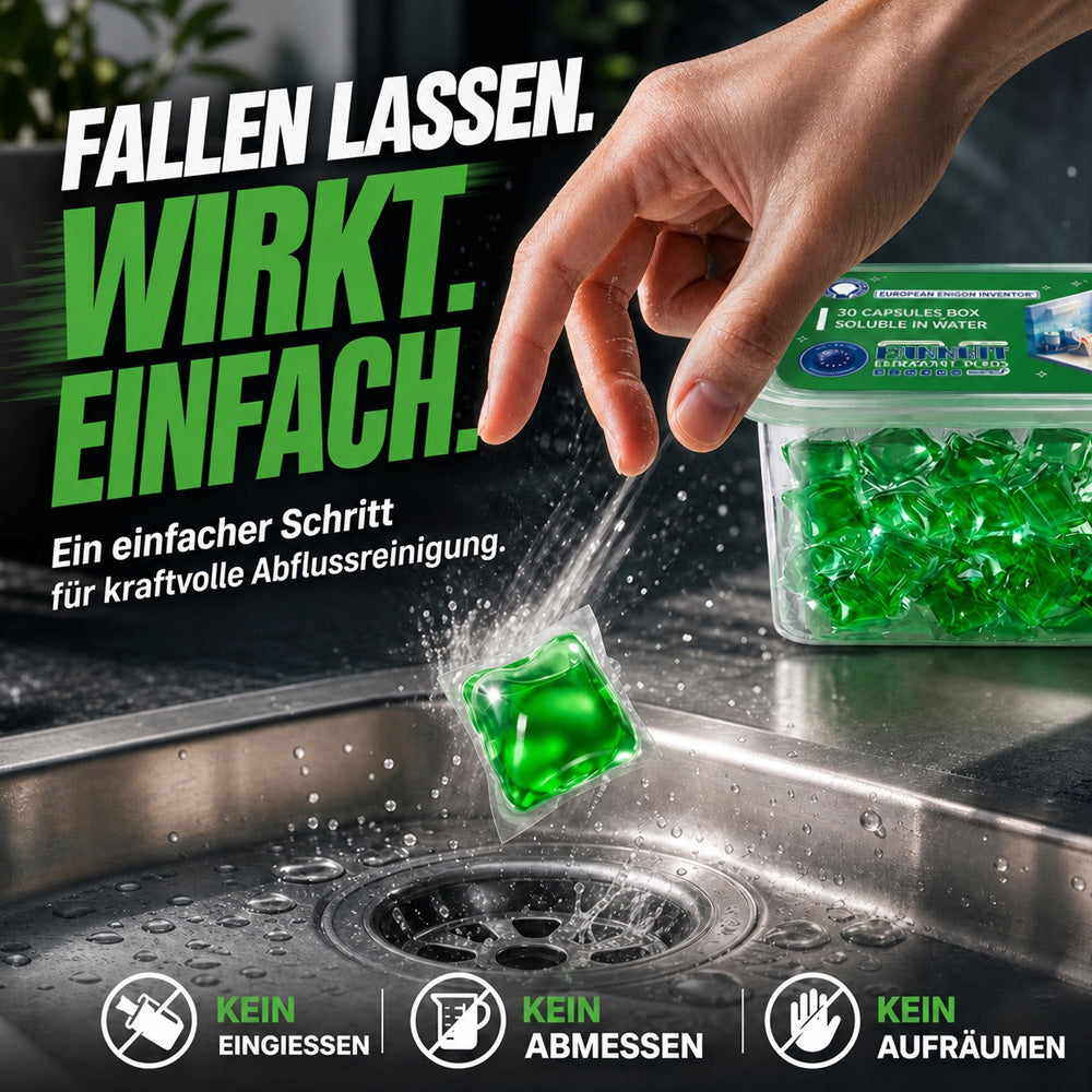 🏠💧 48 % Rabatt! Abfluss‑Deodorant‑Tabs – Bio‑Enzym‑Formel neutralisiert Gerüche direkt an der Quelle. Sofortiger Frischeduft, ohne aggressive Chemikalien. Verabschieden Sie sich von unangenehmen Gerüchen. 🚰✅