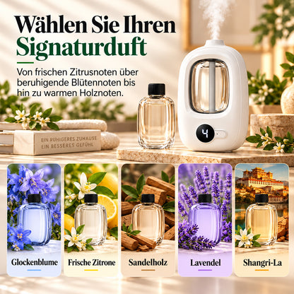 📢📢50 % RABATT! ⏰🎶Kabelloser Aroma-Diffusor mit Sandelholzduft – 4 Timer, leiser Betrieb & elegantes Dufterlebnis🌿💡