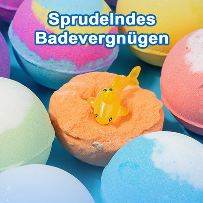 🛁 [12-teiliges Geschenkset mit Badekugeln für Kinder 💙] – 12 Tage lang jeden Tag eine neue Überraschung aus der Unterwasserwelt! 🐳 🎁