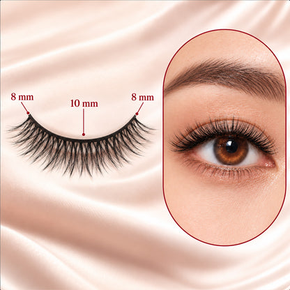 🌺Selbstklebende falsche Wimpern – Kein Kleber, 3-Sekunden-Anwendung, Natürlich & Wiederverwendbar