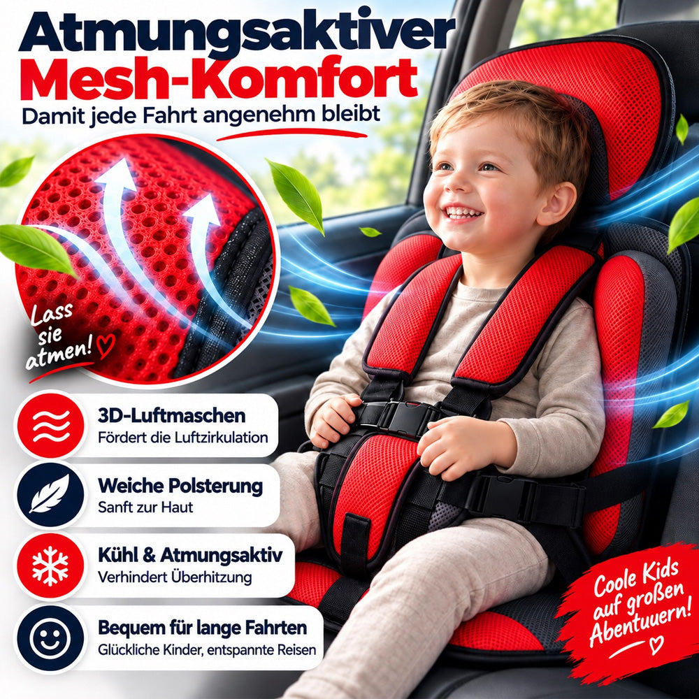 🧒 50% OFF NOW! 🚗 Foldable Child Car Safety Seat – Lightweight, Portable & Fits 0-12 Years – For Cars, Planes & Trains 🛡️