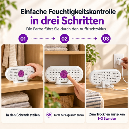 🔥 50% Rabatt  ⏰ Wiederverwendbarer Luftentfeuchter – Tragbarer Feuchtigkeitsabsorber für Zuhause, Kleiderschrank & Badezimmer