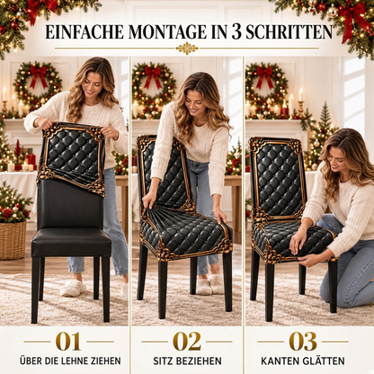 🔥 1 kaufen, 1 gratis! 🪑 Eleganter Barock-Stil Stuhlbezug – Elastischer Esszimmerstuhlbezug mit luxuriösem Design