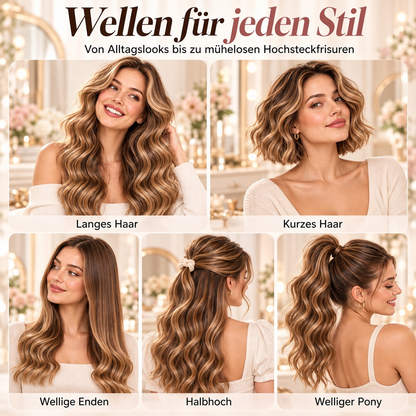 ✨ 💈 50 % RABATT! LIMITIERTES ANGEBOT 💐 Wellen-Lockenstab – Müheloses Styling durch Einklemmen und Halten, spart Zeit bei Ihrem täglichen Styling