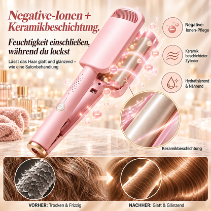 ✨ 💈 50 % RABATT! LIMITIERTES ANGEBOT 💐 Wellen-Lockenstab – Müheloses Styling durch Einklemmen und Halten, spart Zeit bei Ihrem täglichen Styling