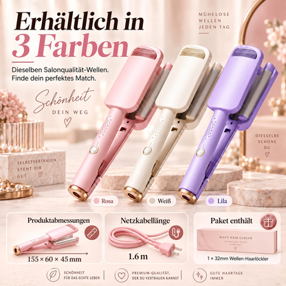 ✨ 💈 50 % RABATT! LIMITIERTES ANGEBOT 💐 Wellen-Lockenstab – Müheloses Styling durch Einklemmen und Halten, spart Zeit bei Ihrem täglichen Styling