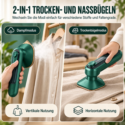 🔥 40% Rabatt – Nur für kurze Zeit! ⏰ ✨ Tragbares Dampfbügeleisen mit schnellem Aufheizen 💨 Nass- & Trockenbügeln für Zuhause und Reisen