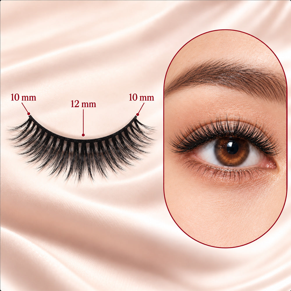 🌺Selbstklebende falsche Wimpern – Kein Kleber, 3-Sekunden-Anwendung, Natürlich & Wiederverwendbar