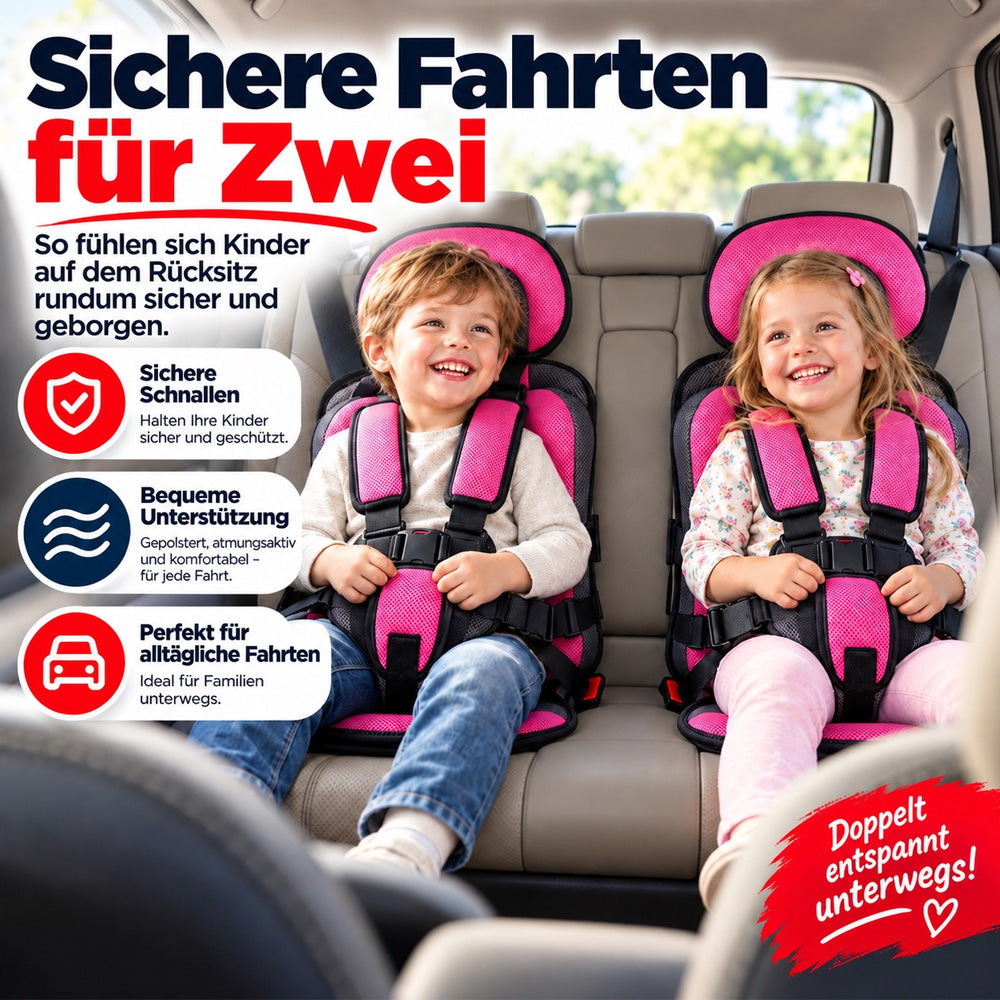 🧒 50% OFF NOW! 🚗 Foldable Child Car Safety Seat – Lightweight, Portable & Fits 0-12 Years – For Cars, Planes & Trains 🛡️