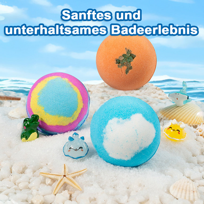 🛁 [12-teiliges Geschenkset mit Badekugeln für Kinder 💙] – 12 Tage lang jeden Tag eine neue Überraschung aus der Unterwasserwelt! 🐳 🎁