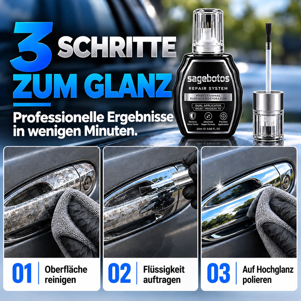 🚗Chrome-Polierstift🖋️ – 💥Verleiht Auto, Motorrad & Haushalt neuen Glanz, lässt matte & angelaufene Metallflächen in Sekunden gepflegter aussehen und schützt langanhaltend vor Wasser, Flecken, Salz & erneutem Anlaufen✨