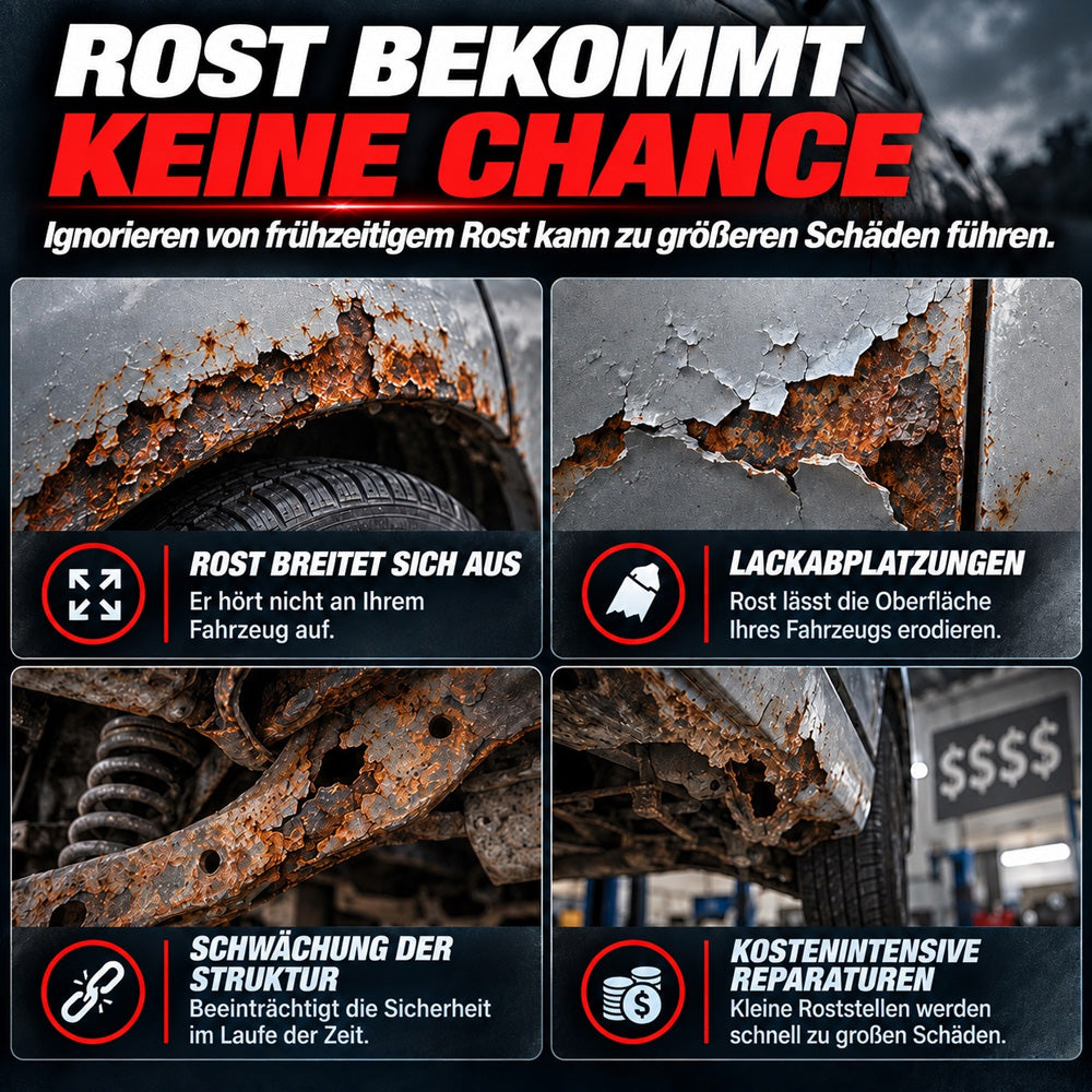 🚗💧Auto Metall Rost Reparatur Paste ｜Schnelle DIY Rostversiegelung für Radhaus, Türspalten & Fahrzeugunterboden – Repariere beschädigte Metallstellen, bring altes Blech wieder zum Neuzustand, dauerhafter Schutz vor Streusalz & Feuchtigkeit