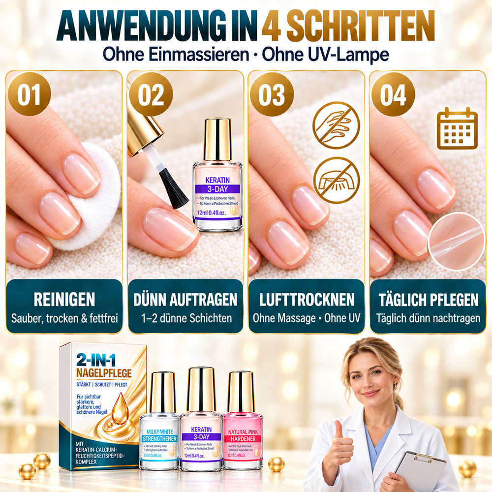 💜💅 Fliederfarbener Glanz-Nagelhärter | Leichtes Serum spendet Feuchtigkeit, stärkt die Nagelplatte & reduziert das Risiko von Nagelschäden