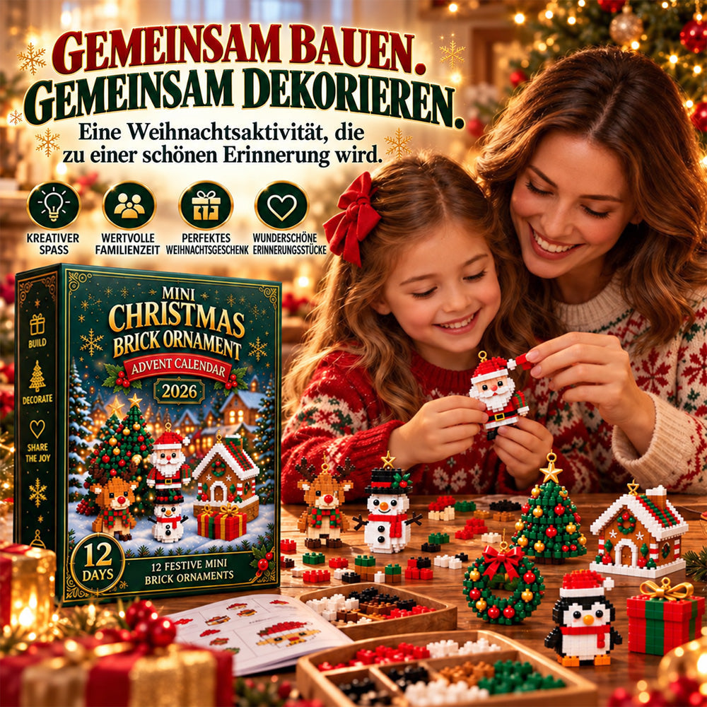 upsell⏳ Nur heute 49 % sparen – 🎄 12-Tage-Mini-Weihnachts-Bauset zum Selberbauen | 12 einzigartige, festliche Bausets mit Aufhängeschlaufen – perfekt zum Schmücken von Weihnachtsbäumen, Kränzen und festlichen Dekorationen 🧱