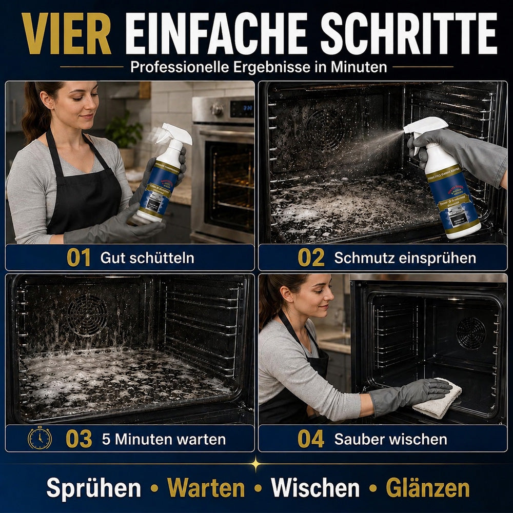 💥Sofortige Reinigung 🌻Hochwirksames Reinigungsspray für Backofen und Kochfeld🔥