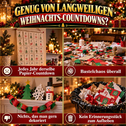 🎄 24-tägiger Mini-Weihnachtsschmuck-Adventskalender | 24 einzigartige, festliche Bastelvorlagen zum Zusammenbauen mit Aufhängeschlaufen – perfekt zum Schmücken von Weihnachtsbäumen, Kränzen und Weihnachtsdekorationen 🧱