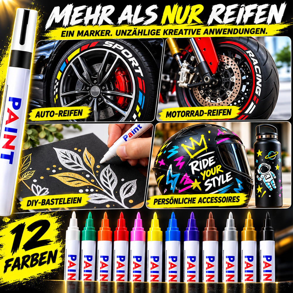 🌈Reifen-Schriftzug-Marker | Verleihe deinen Rädern einen individuellen Look✨