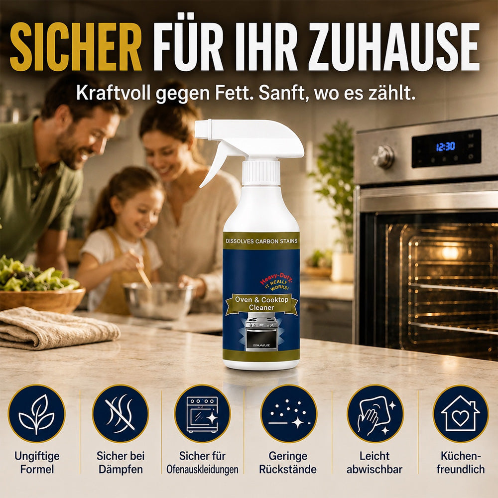💥Sofortige Reinigung 🌻Hochwirksames Reinigungsspray für Backofen und Kochfeld🔥