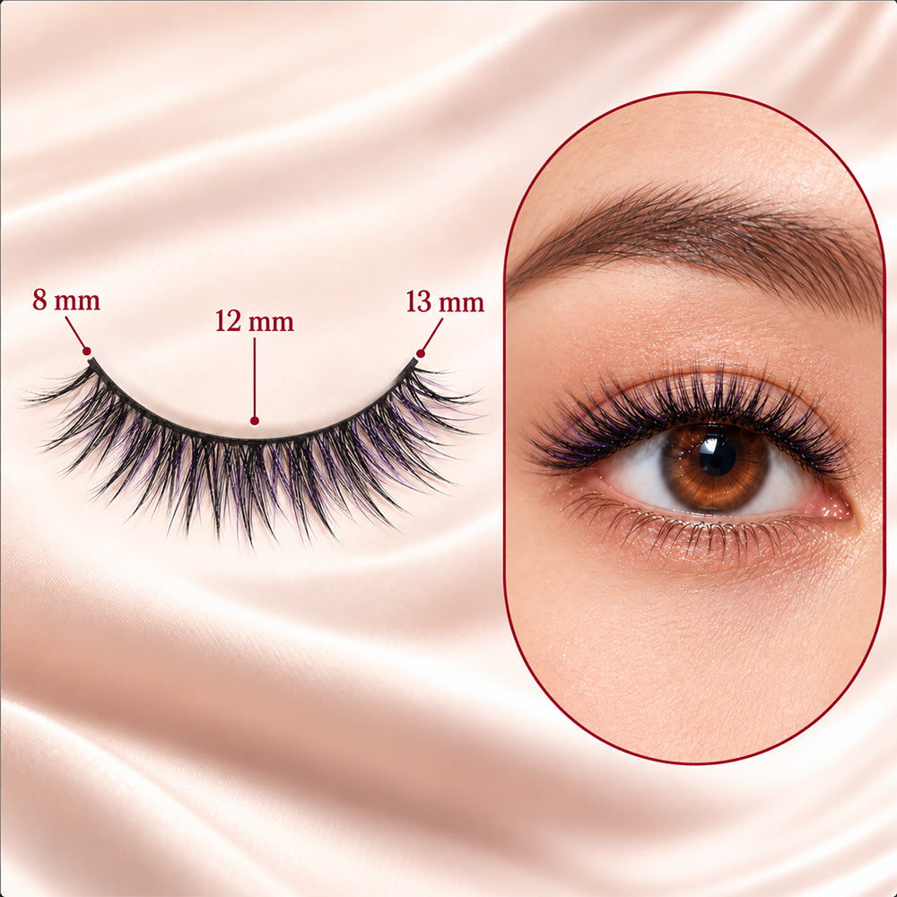 🌺Selbstklebende falsche Wimpern – Kein Kleber, 3-Sekunden-Anwendung, Natürlich & Wiederverwendbar