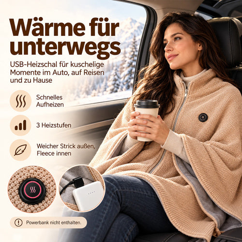 🔥 Weihnachtssale – 50 % RABATT! ❄️ Bleib den ganzen Winter warm – Tragbarer elektrischer Wärmeschal als Decke🎁