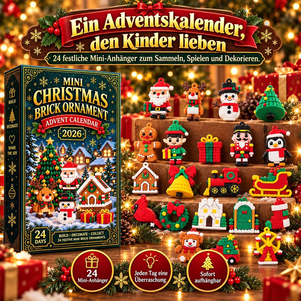 🎄Vergiss langweilige Adventskalender – entdecke 24 Tage voller Bauspaß 🧱, Überraschungen 🎁 und Weihnachtsstimmung ✨: Baue jeden Tag eine neue Mini-Weihnachtsdekoration und lass deinen Weihnachtsbaum Tag für Tag wachsen.