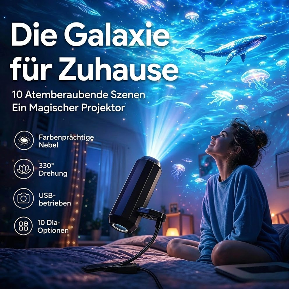 🌌 HD Galaxie- & Ozean-Projektor – Einfach einstecken & genießen! 🥳 Bereits über 50.000 begeisterte Kunden! ✨